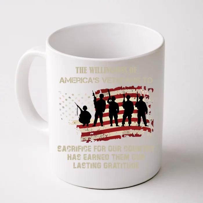 America's Veterans Combat Patriotic Funny Gift Front & Back Coffee Mug