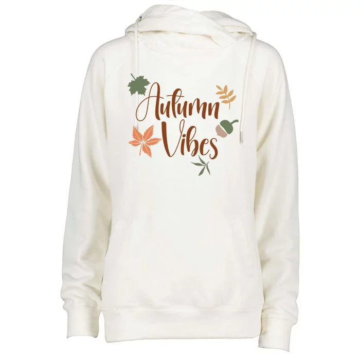 Autumn Vibes Cozy Womens Funnel Neck Pullover Hood