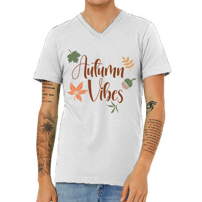 Autumn Vibes Cozy V-Neck T-Shirt