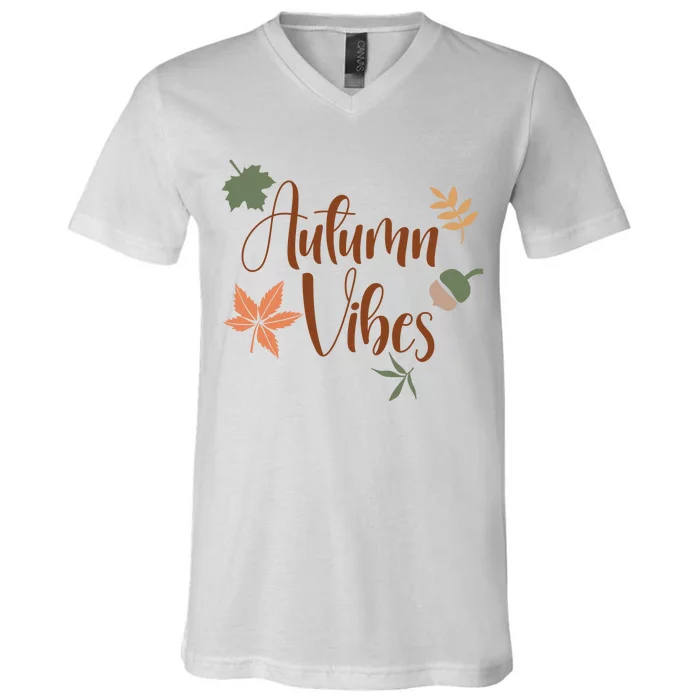 Autumn Vibes Cozy V-Neck T-Shirt