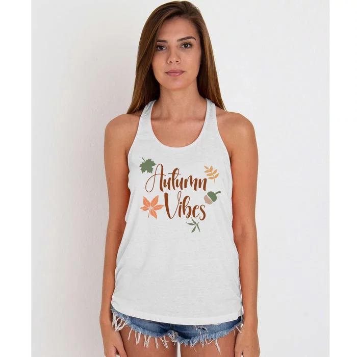 Autumn Vibes Cozy Women's Knotted Racerback Tank