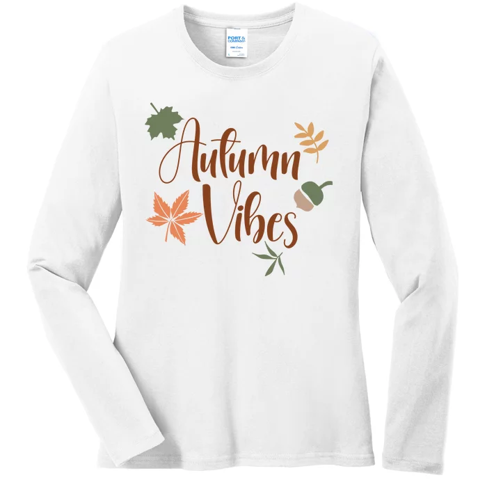 Autumn Vibes Cozy Ladies Long Sleeve Shirt