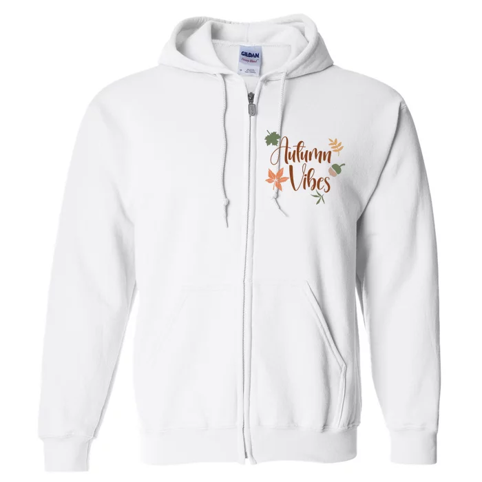 Autumn Vibes Cozy Full Zip Hoodie