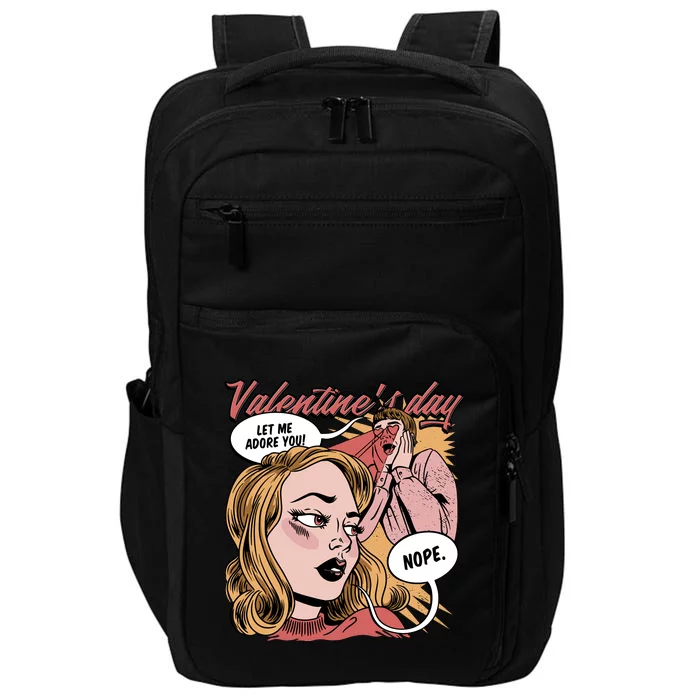 Anti Valentines Day Feminist Comic Impact Tech Backpack