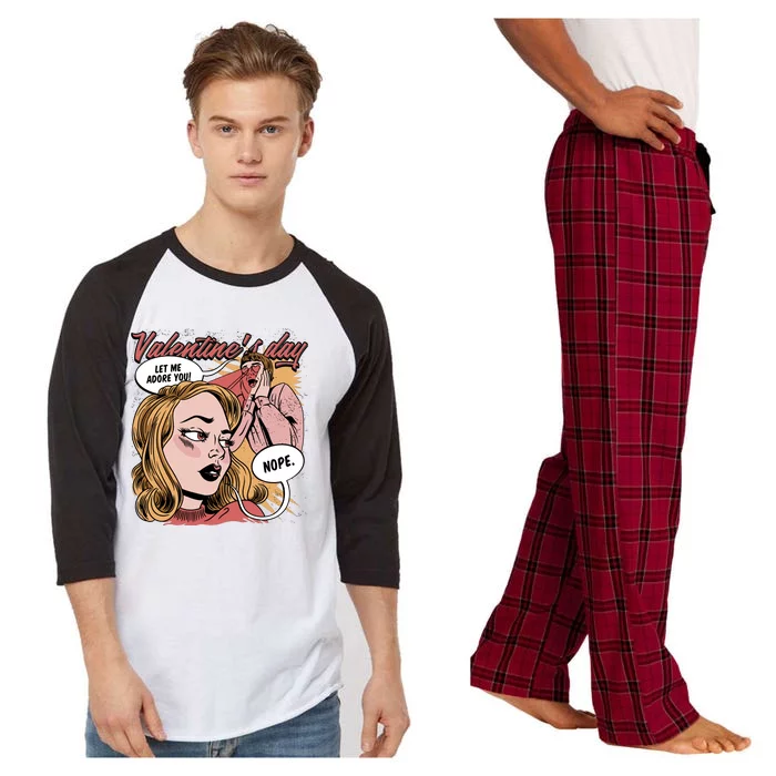 Anti Valentines Day Feminist Comic Raglan Sleeve Pajama Set