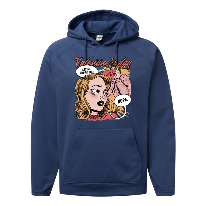 Anti Valentines Day Feminist Comic Performance Fleece Hoodie