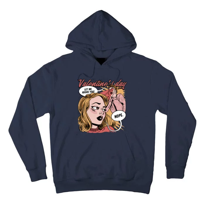 Anti Valentines Day Feminist Comic Tall Hoodie