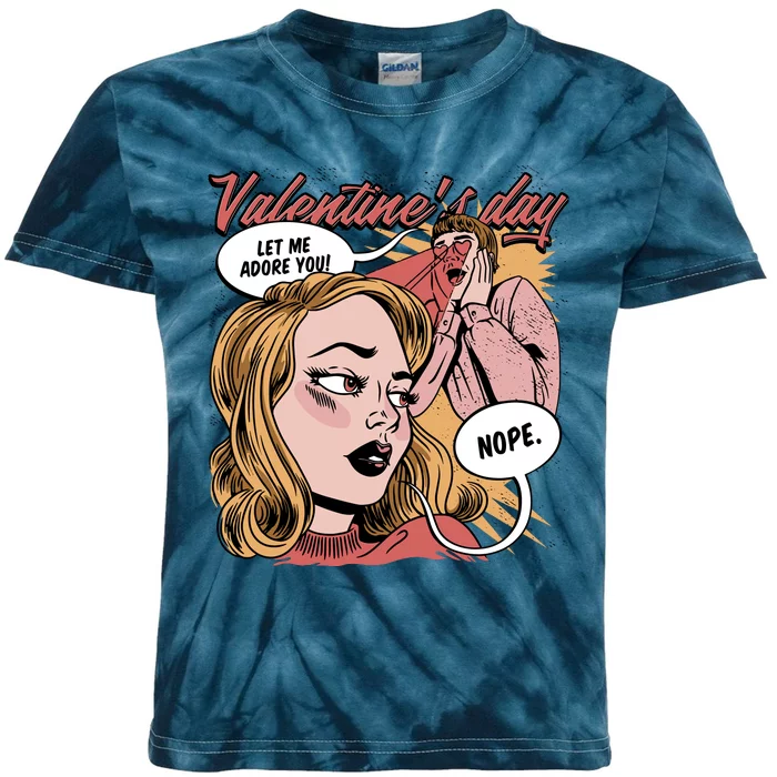 Anti Valentines Day Feminist Comic Kids Tie-Dye T-Shirt