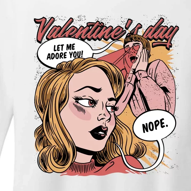 Anti Valentines Day Feminist Comic Womens CVC Long Sleeve Shirt