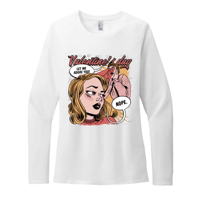 Anti Valentines Day Feminist Comic Womens CVC Long Sleeve Shirt