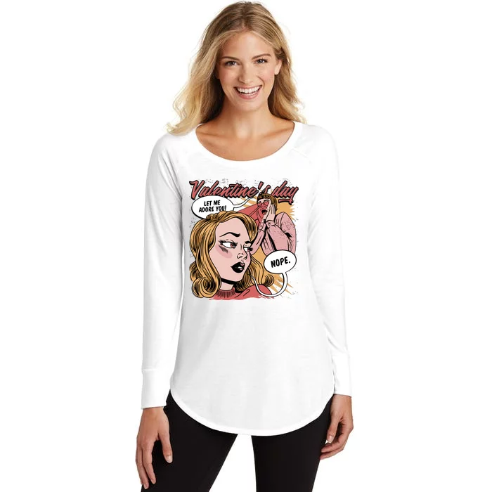 Anti Valentines Day Feminist Comic Women's Perfect Tri Tunic Long Sleeve Shirt