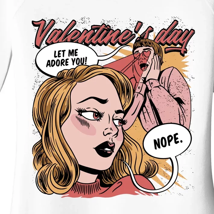 Anti Valentines Day Feminist Comic Women's Perfect Tri Tunic Long Sleeve Shirt