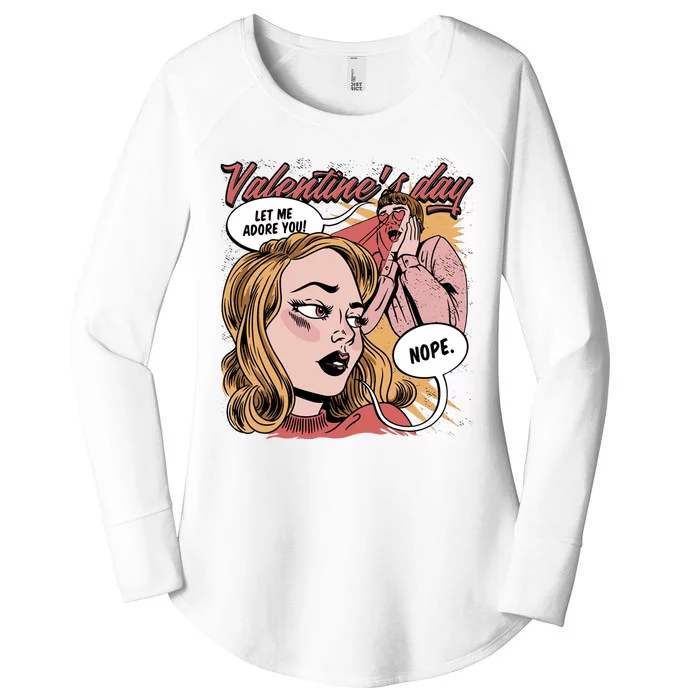 Anti Valentines Day Feminist Comic Women's Perfect Tri Tunic Long Sleeve Shirt