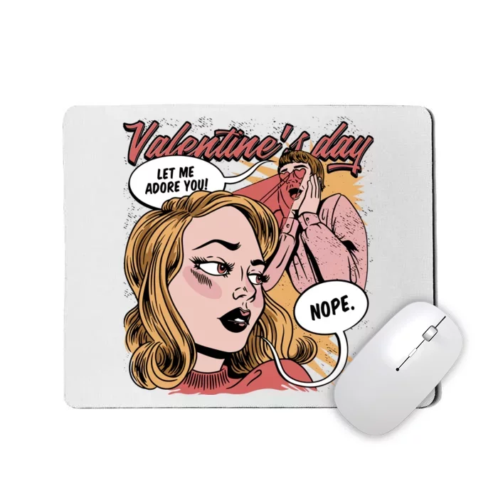 Anti Valentines Day Feminist Comic Mousepad