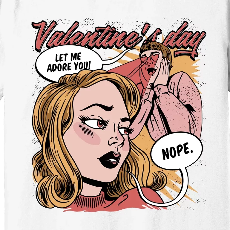 Anti Valentines Day Feminist Comic Premium T-Shirt