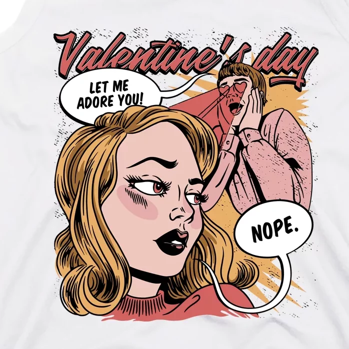 Anti Valentines Day Feminist Comic Tank Top