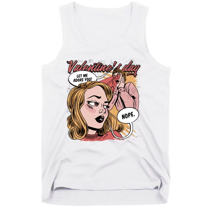 Anti Valentines Day Feminist Comic Tank Top