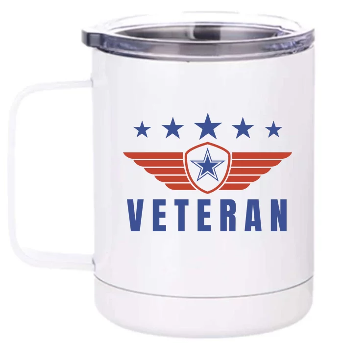 American Veteran Day Front & Back 12oz Stainless Steel Tumbler Cup