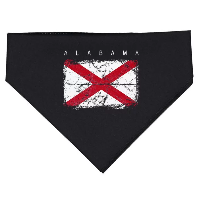 Alabama Vintage Distressed Home State Flag USA-Made Doggie Bandana