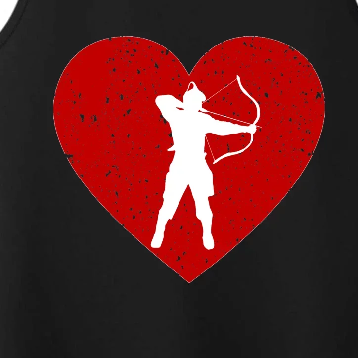 Archery Valentine Day For Archery Lover Funny Gift Heart Gift Performance Tank