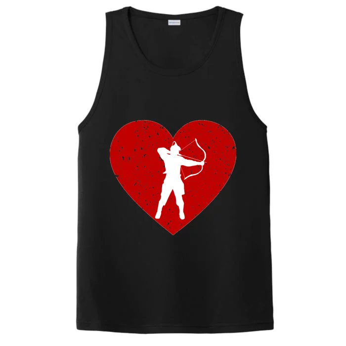 Archery Valentine Day For Archery Lover Funny Gift Heart Gift Performance Tank