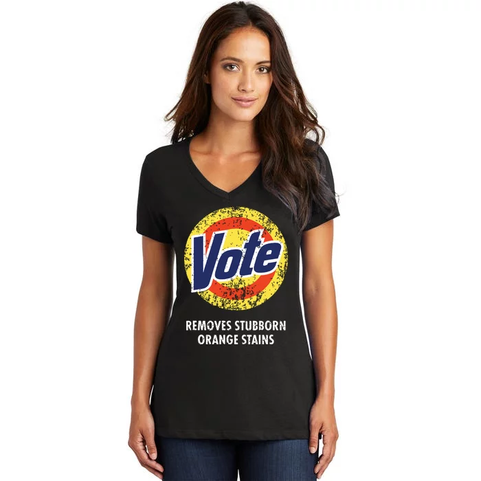 Antitrump Vote Detergent Funny Vintage Women's V-Neck T-Shirt