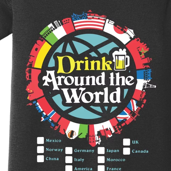 Adult Vacation Drinking Showcase Baby Bodysuit