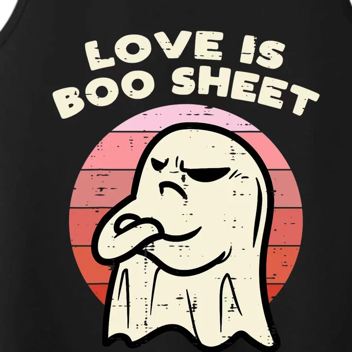 Anti Valentines Day Ghost Love Boo Sheet Single Awareness Performance Tank