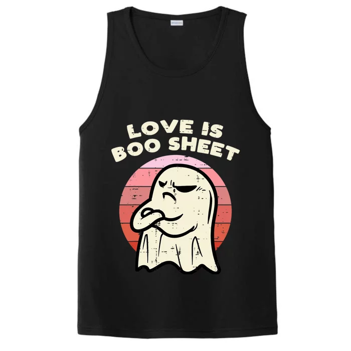 Anti Valentines Day Ghost Love Boo Sheet Single Awareness Performance Tank