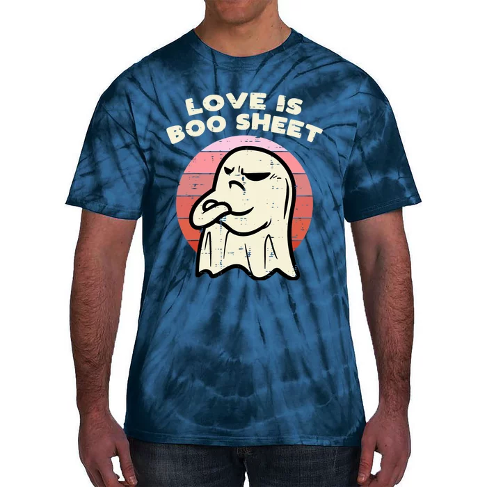 Anti Valentines Day Ghost Love Boo Sheet Single Awareness Tie-Dye T-Shirt