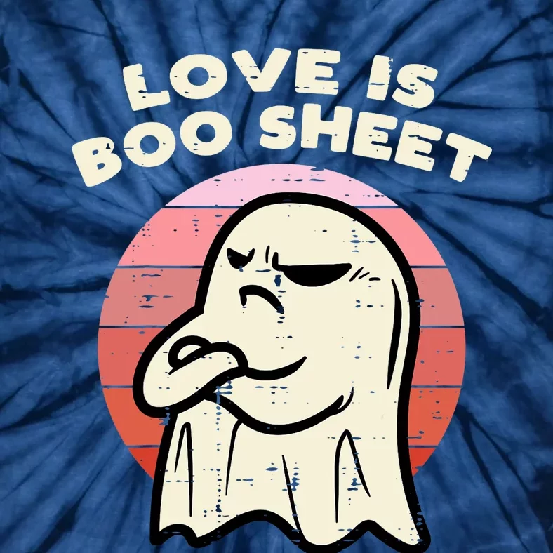 Anti Valentines Day Ghost Love Boo Sheet Single Awareness Tie-Dye T-Shirt