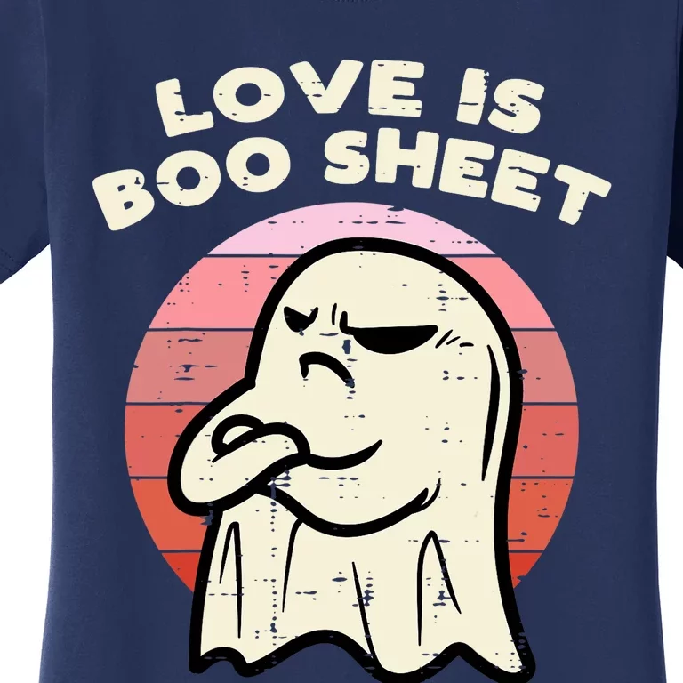 Anti Valentines Day Ghost Love Boo Sheet Single Awareness Women's T-Shirt