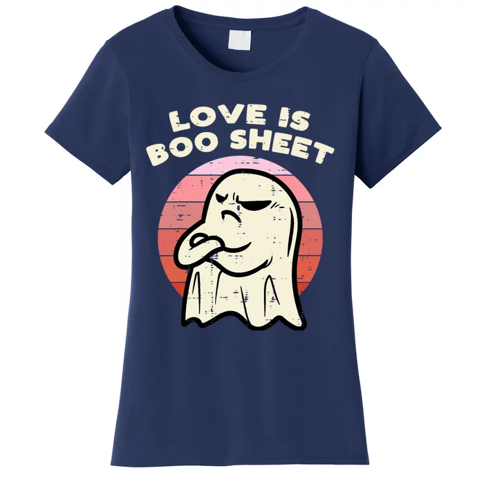 Anti Valentines Day Ghost Love Boo Sheet Single Awareness Women's T-Shirt