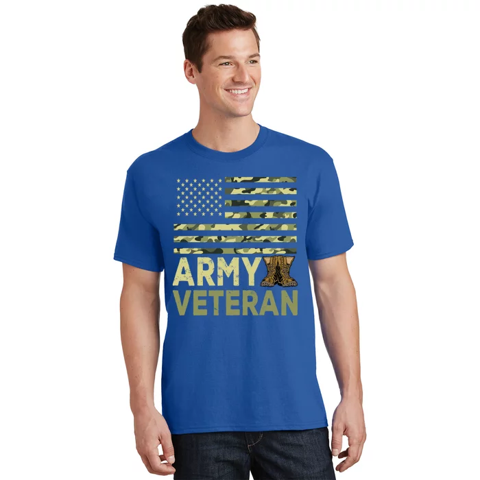 Army Veteran Day For Proud Veteran Grandpa Dad Veteran Day Gift T-Shirt