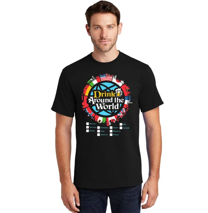 Adult Vacation Drinking Showcase Tall T-Shirt