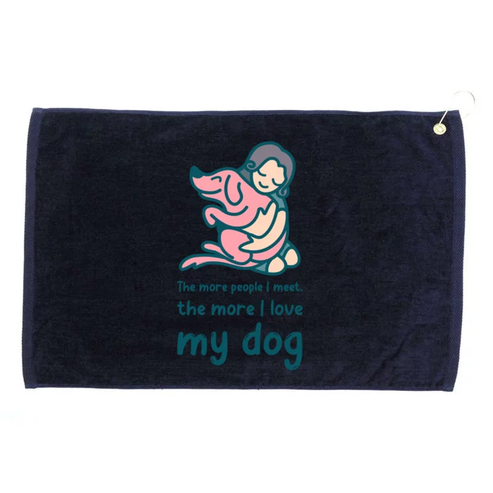 Anti Valentine Day Dog Lover Gift Grommeted Golf Towel