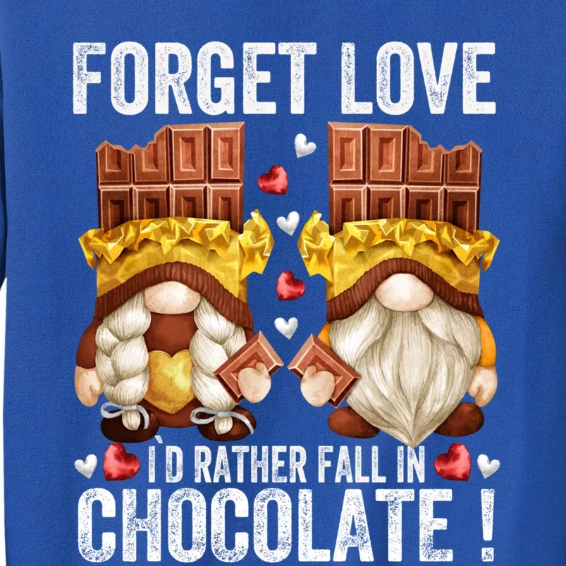 Anti Valentines Day Gnome Cute Gift Unique Chocolate Lover Gift Tall Sweatshirt