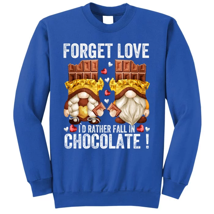 Anti Valentines Day Gnome Cute Gift Unique Chocolate Lover Gift Tall Sweatshirt