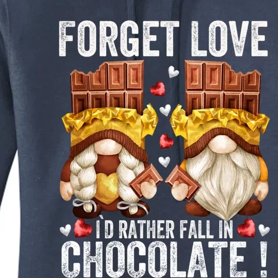 Anti Valentines Day Gnome Cute Gift Unique Chocolate Lover Gift Women's Pullover Hoodie