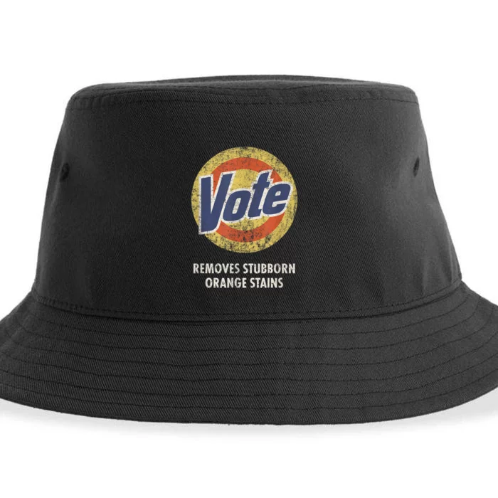 AntiTrump Vote Detergent Funny Vintage Sustainable Bucket Hat