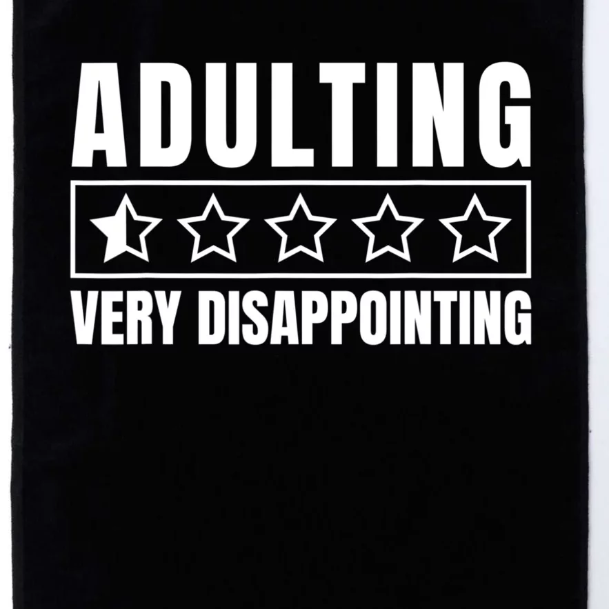 Adulting Very Disappointing Funny Sarcastic Sayings Platinum Collection Golf Towel