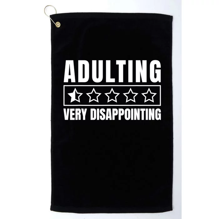 Adulting Very Disappointing Funny Sarcastic Sayings Platinum Collection Golf Towel