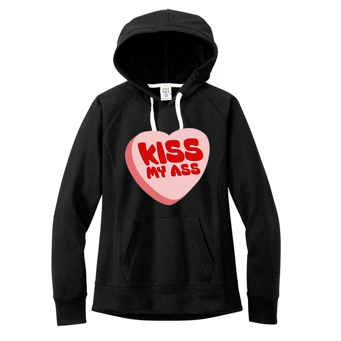 Anti Valentine's Day Funny Valentine Heart Candy Women's Fleece Hoodie