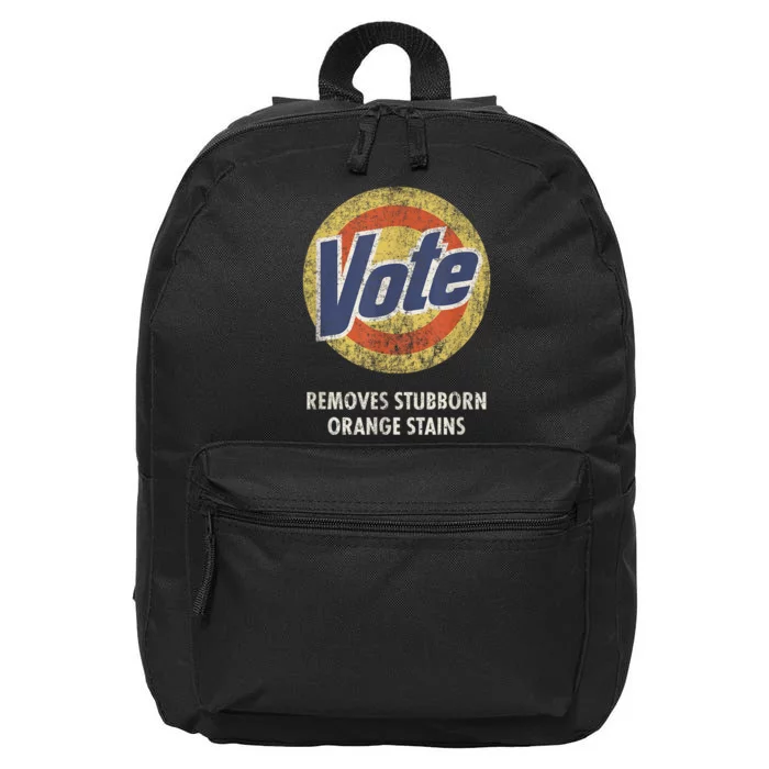 AntiTrump Vote Detergent Funny Vintage 16 in Basic Backpack