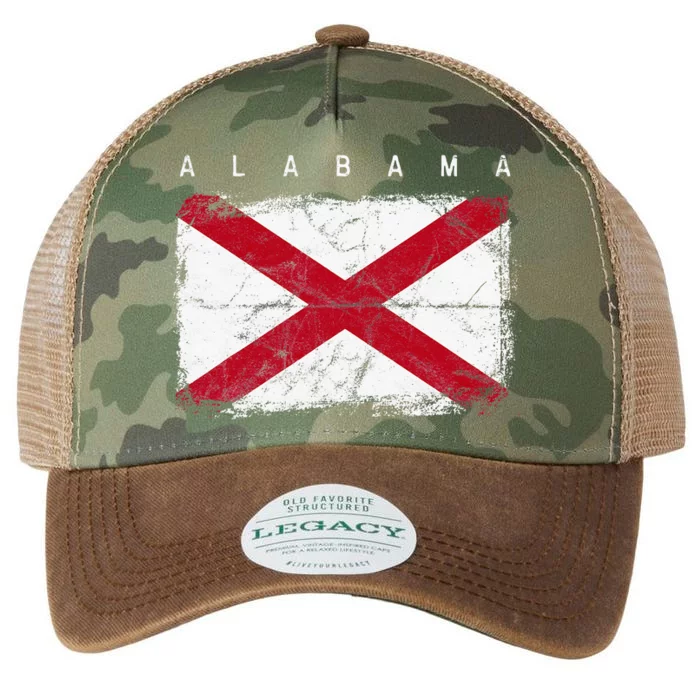 Alabama Vintage Distressed Home State Flag Design Legacy Tie Dye Trucker Hat