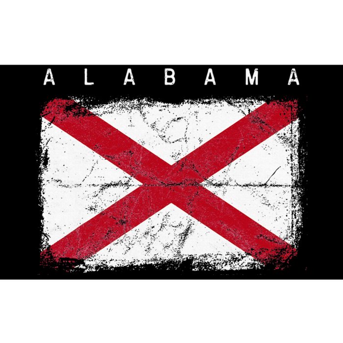 Alabama Vintage Distressed Home State Flag Design Bumper Sticker