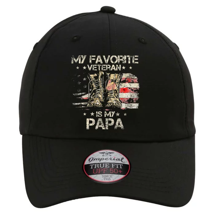 Army Veterans Day My Favorite Veteran Is My Papa Dad Kids The Original Performance Cap