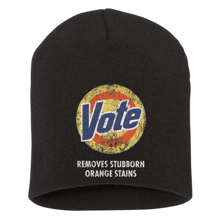 Antitrump Vote Detergent Funny Vintage Short Acrylic Beanie