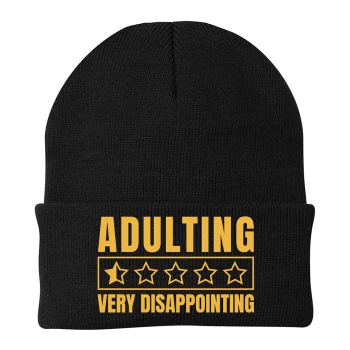 Adulting Very Disappointing Funny Knit Cap Winter Beanie