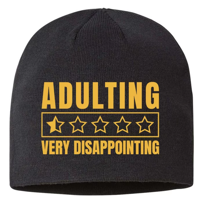 Adulting Very Disappointing Funny 8 1/2in Sustainable Knit Beanie